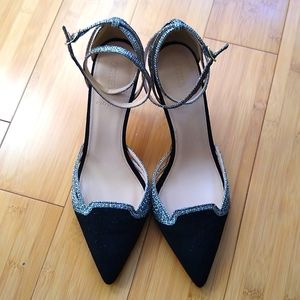 J. Crew Colette Ankle Wrap Pump in Suede Women's 7.5